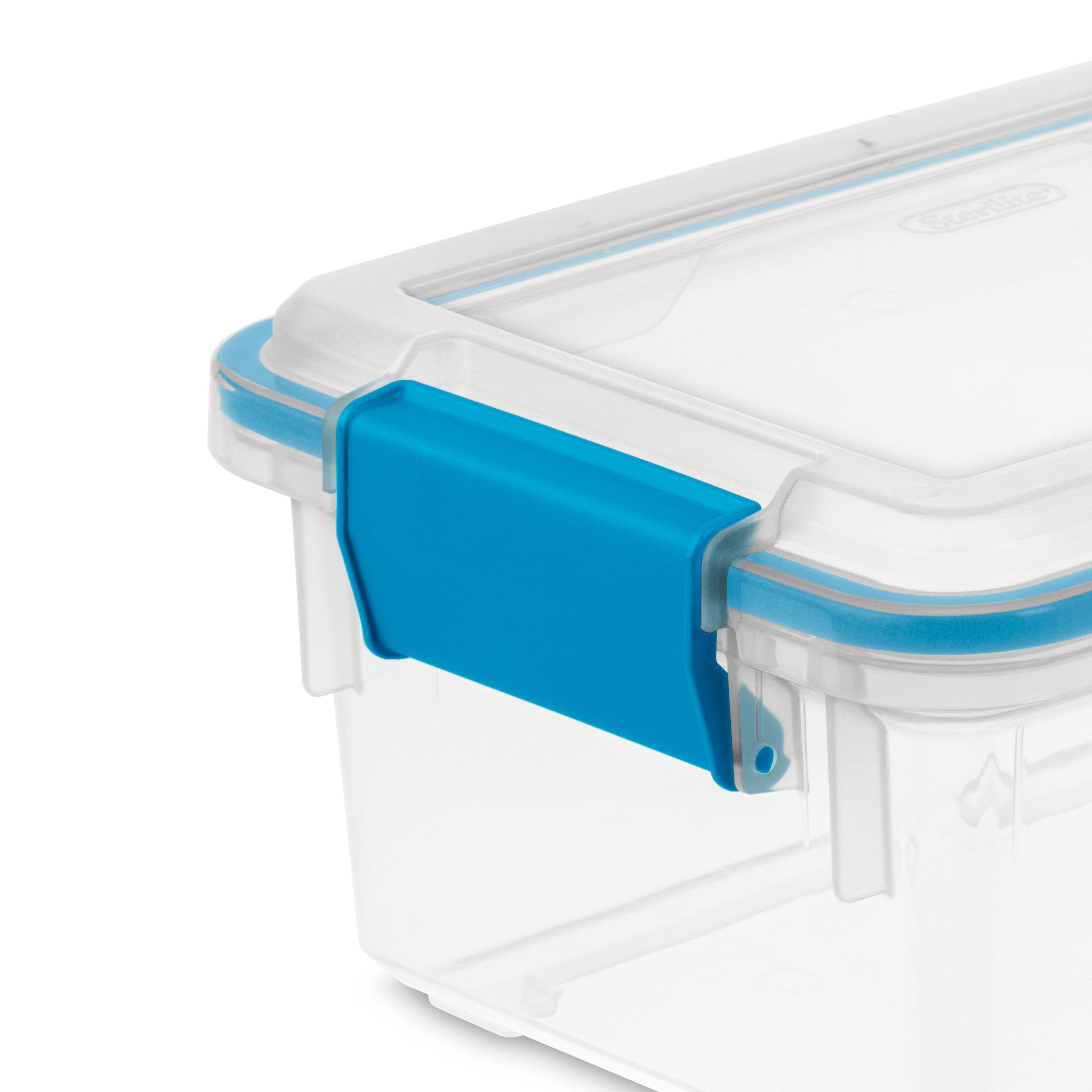 7.5 Quart Clear Plastic Storage Box with Lid (6 Pack) Z75988