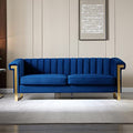 Blue Velvet 3 Seat Couch Sofa L73300