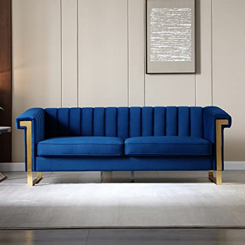 Blue Velvet 3 Seat Couch Sofa L73300