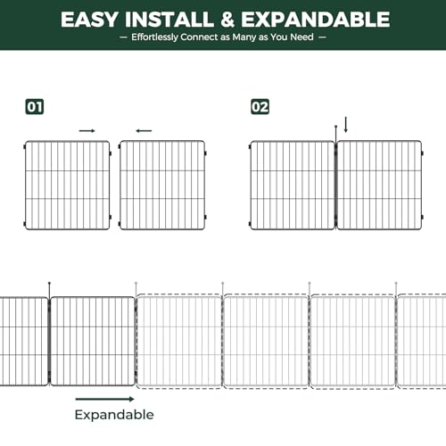 Expandable 24-inch 8 Panels Dog Playpen R16755