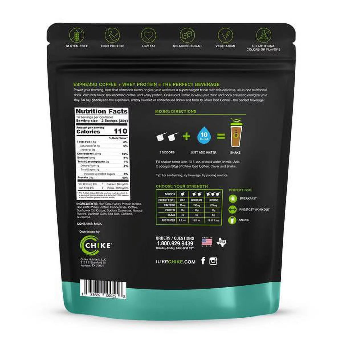 High Protein Iced Coffee Mocha Mint W389