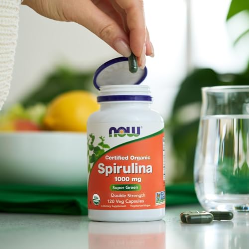 Organic Spirulina 1000mg Tablets - 300 Count - Non-GMO Supplement S498