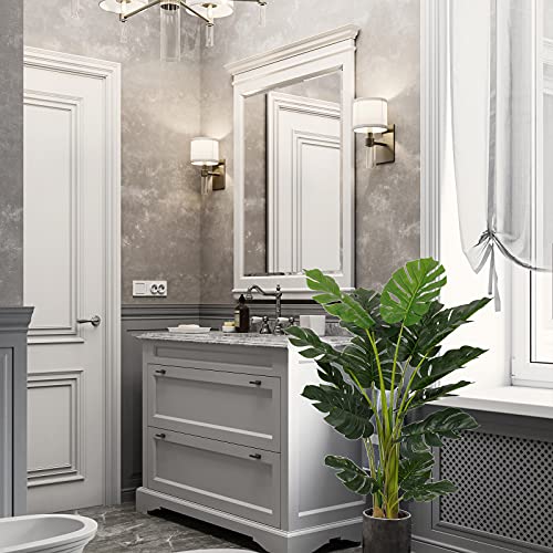 Artificial Monstera Deliciosa Plant 4ft Tall 15 Decorative Split Leaves Faux Swiss Cheese Plant H44173