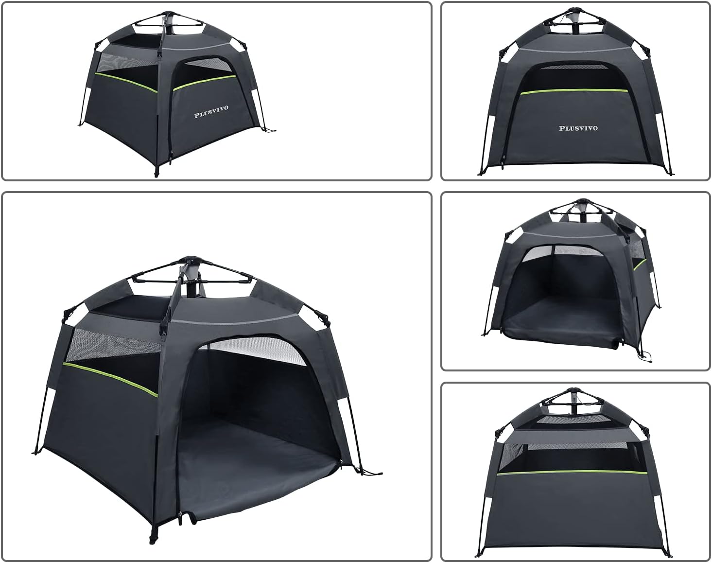 40" X 40" X 28" Foldable Mesh Dog Tent with Shoulder Bag S255