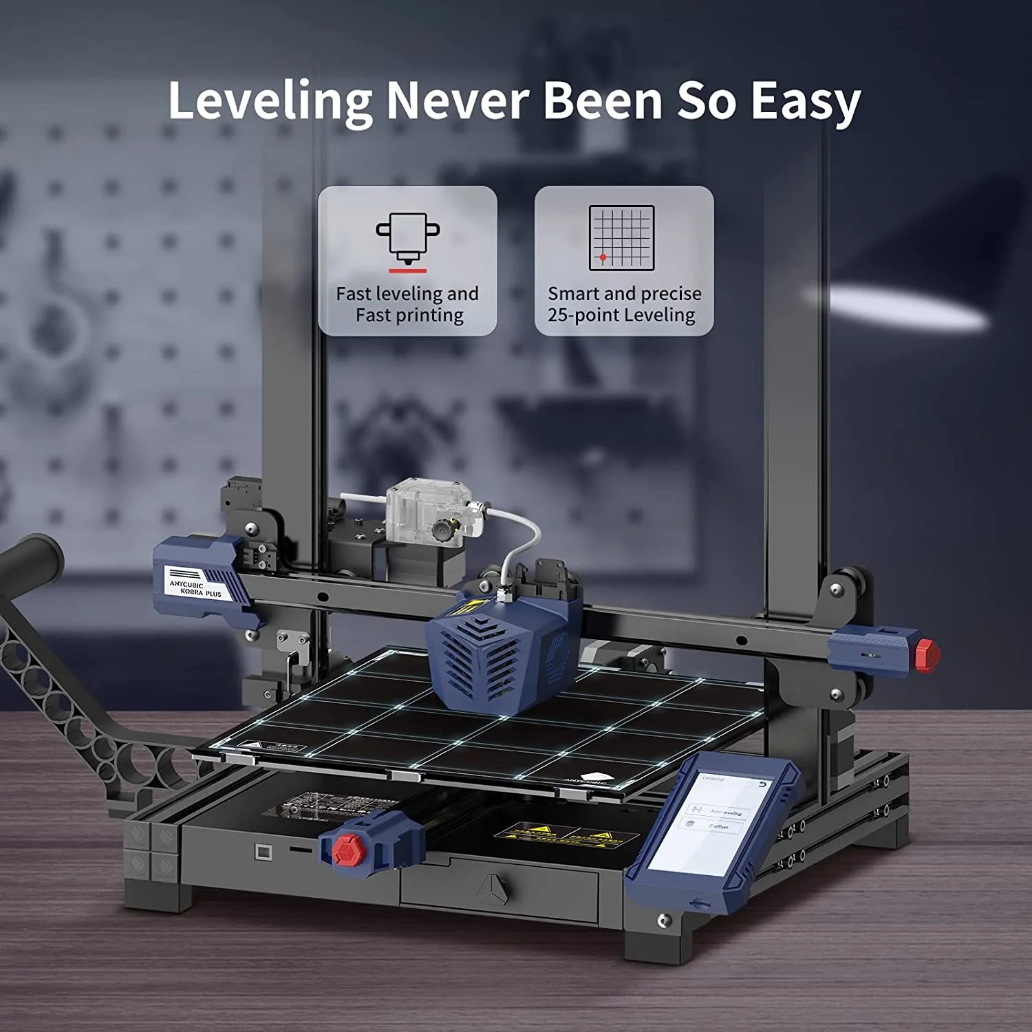 3D Printer with Auto Leveling, Large Build Volume 13.8x11.8x11.8inch Q42759