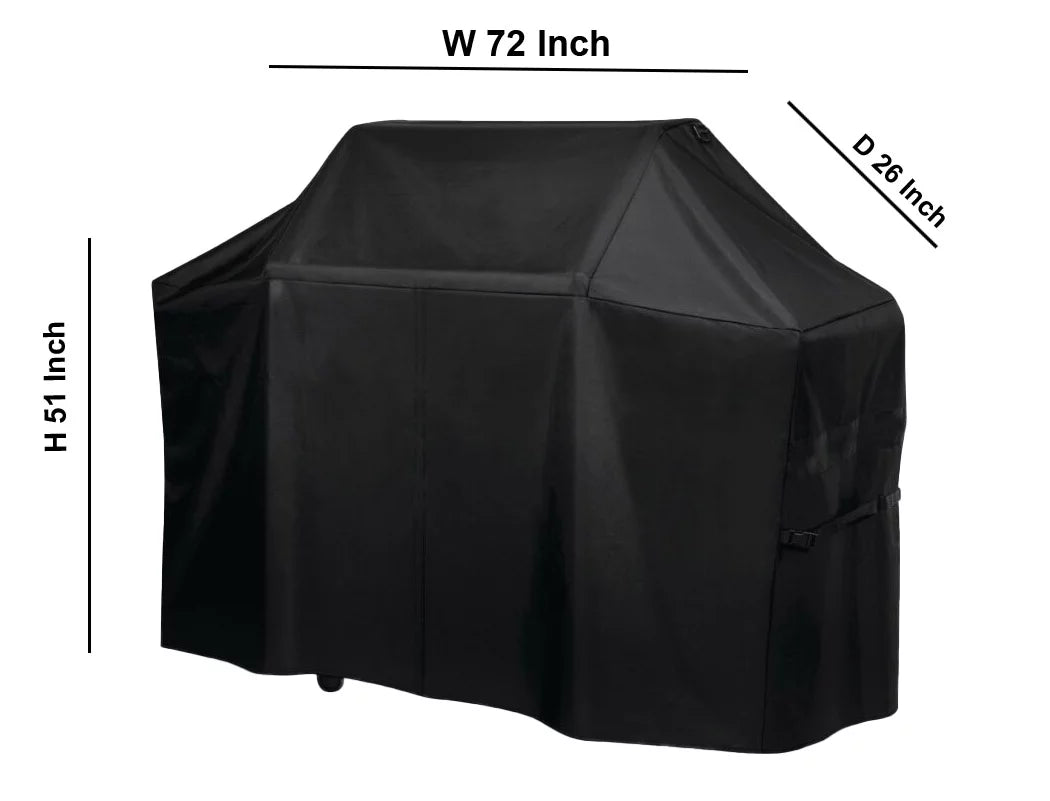 72"W x 26"D x 51"H Heavy Duty Waterproof BBQ Grill Cover E839