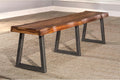 Gray Powder Coat Wood Rectangle Dining Table R390
