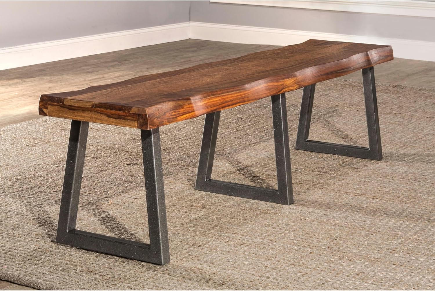 Gray Powder Coat Wood Rectangle Dining Table R390