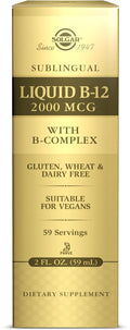 Sublingual Liquid B-12 2000 mcg with B-Complex Pack of 3 H308
