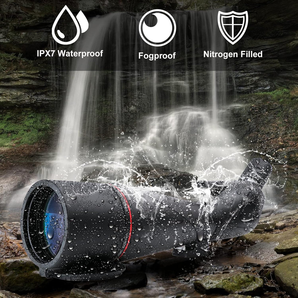 20-60x80 Waterproof BAK4 Spotting Scope with Tripod Q261