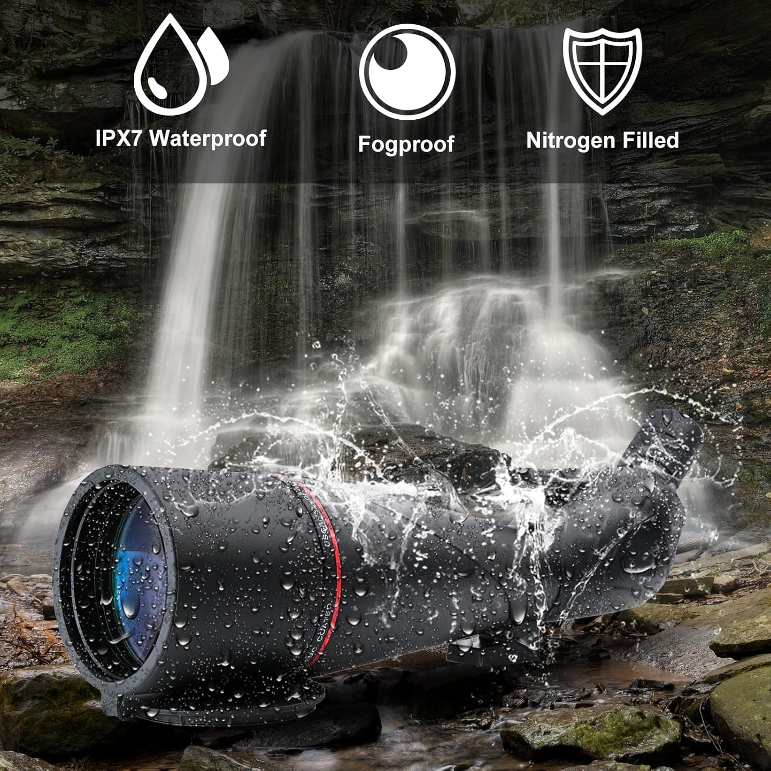 20-60x80 Waterproof BAK4 Spotting Scope with Tripod Q261