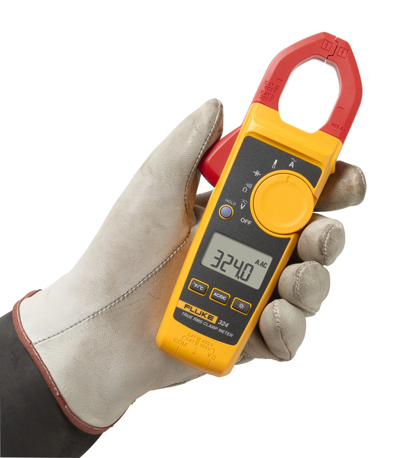 True-RMS Clamp Meter with Temperature & Capacitance, AC Current Up To 400 A, AC/DC Voltage Up to 600 V, Backlit Display, Resistance Up To 4000 Ohms P69475