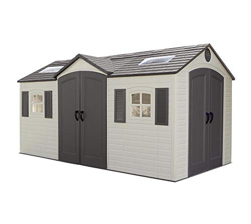 Outdoor Storage Dual Entry Shed, 15 x 8 ft, Desert Sand Y564