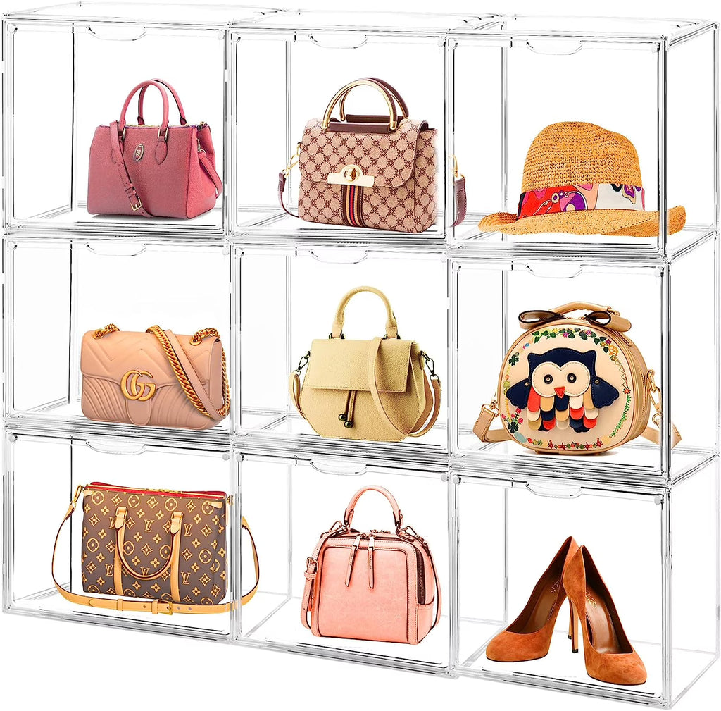 6Pack Clear Acrylic Storage Box with Magnetic Door U13811