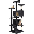Dark Gray Multi-Level Cat Tree with Scratching Posts B37900