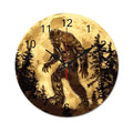 Golden Moon Wall Clock Silent Non-Ticking Round Wooden Clock Battery Operated 40*40cm P9009