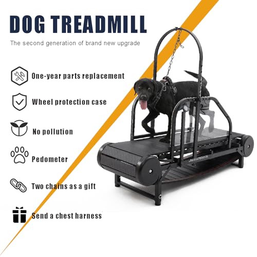 Non-Electric Dog Treadmill with Step Counter, Adjustable Incline & Brake U472835