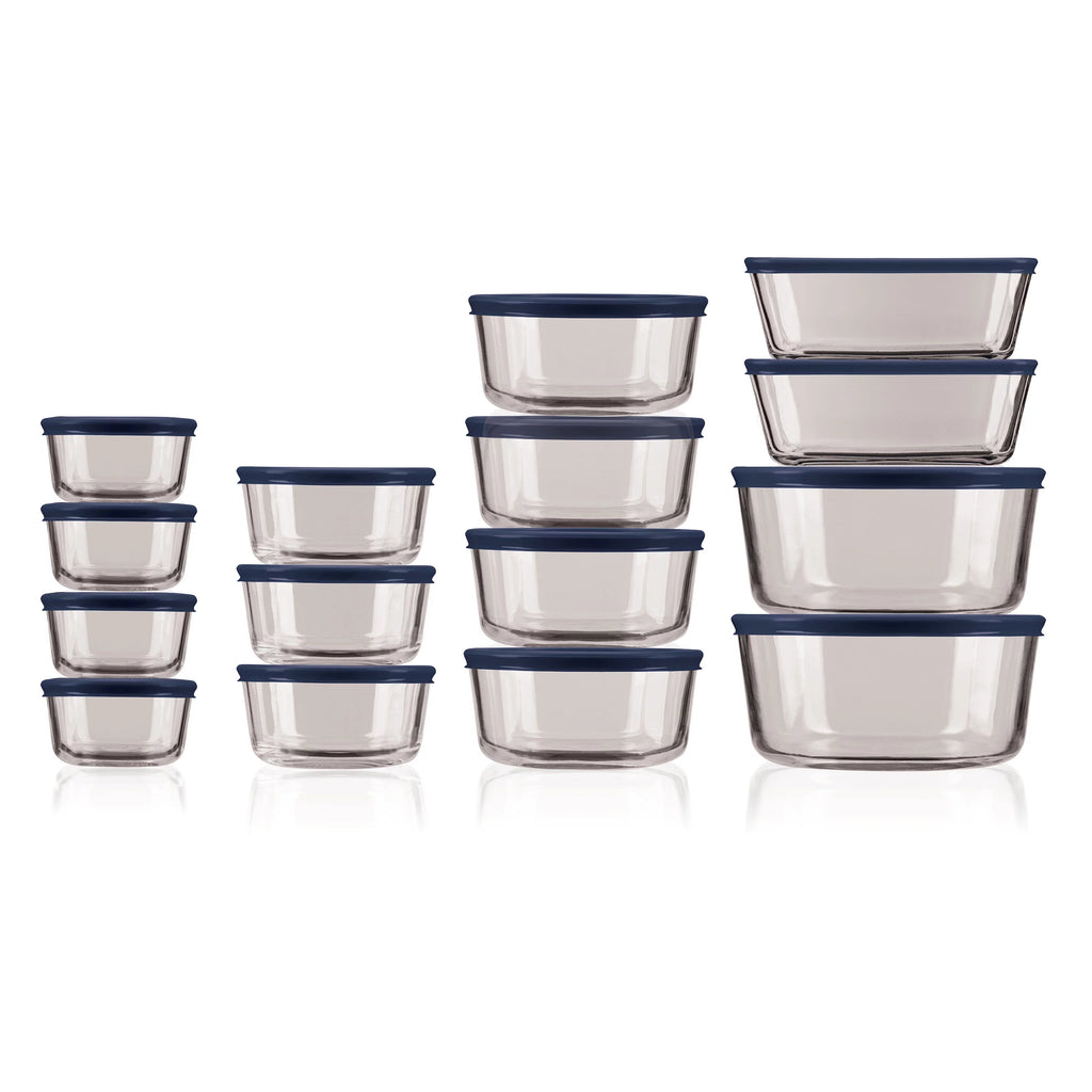 30 Piece Glass Food Storage Containers with Lids C34697