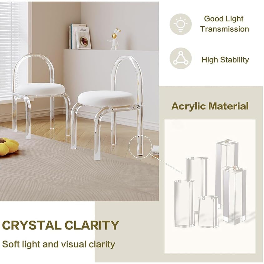Grey Acrylic Dining Chair I402