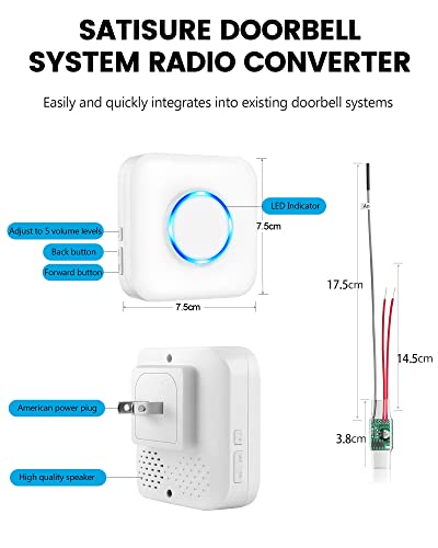 Wireless Doorbell Chime Extender with Receiver X956