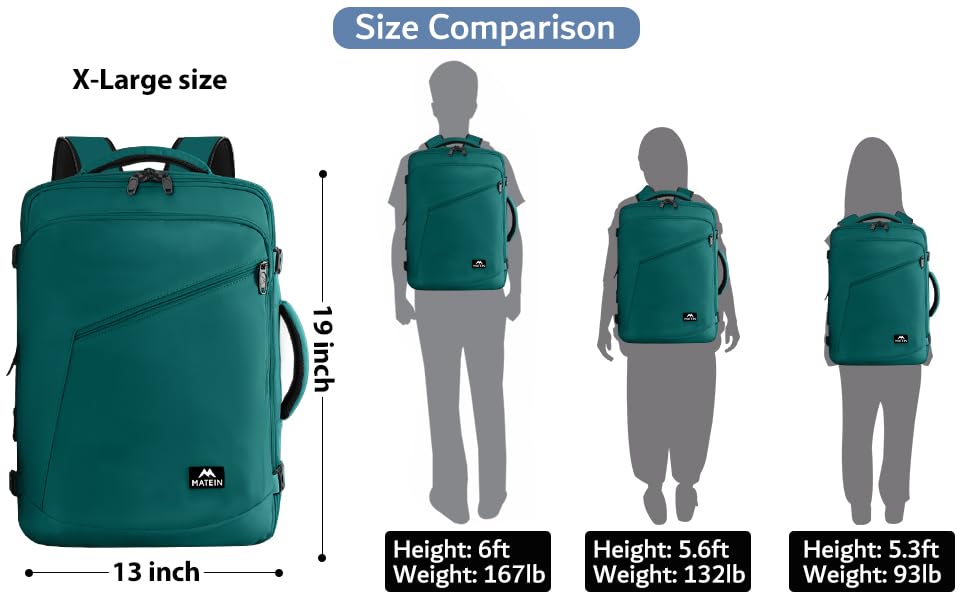 Black 27L Lightweight Expandable Waterproof Travel Backpack P8031