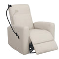 Creamy White Swivel Rocking Power Recliner Chair with USB Port K591729