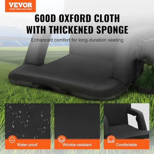 Wide Folding Padded Stadium Seat with Back Support K14910