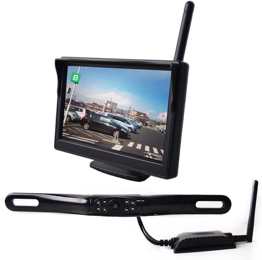5 TFT LCD Monitor License Plate Backup Camera with 8 LED Night Vision R87014