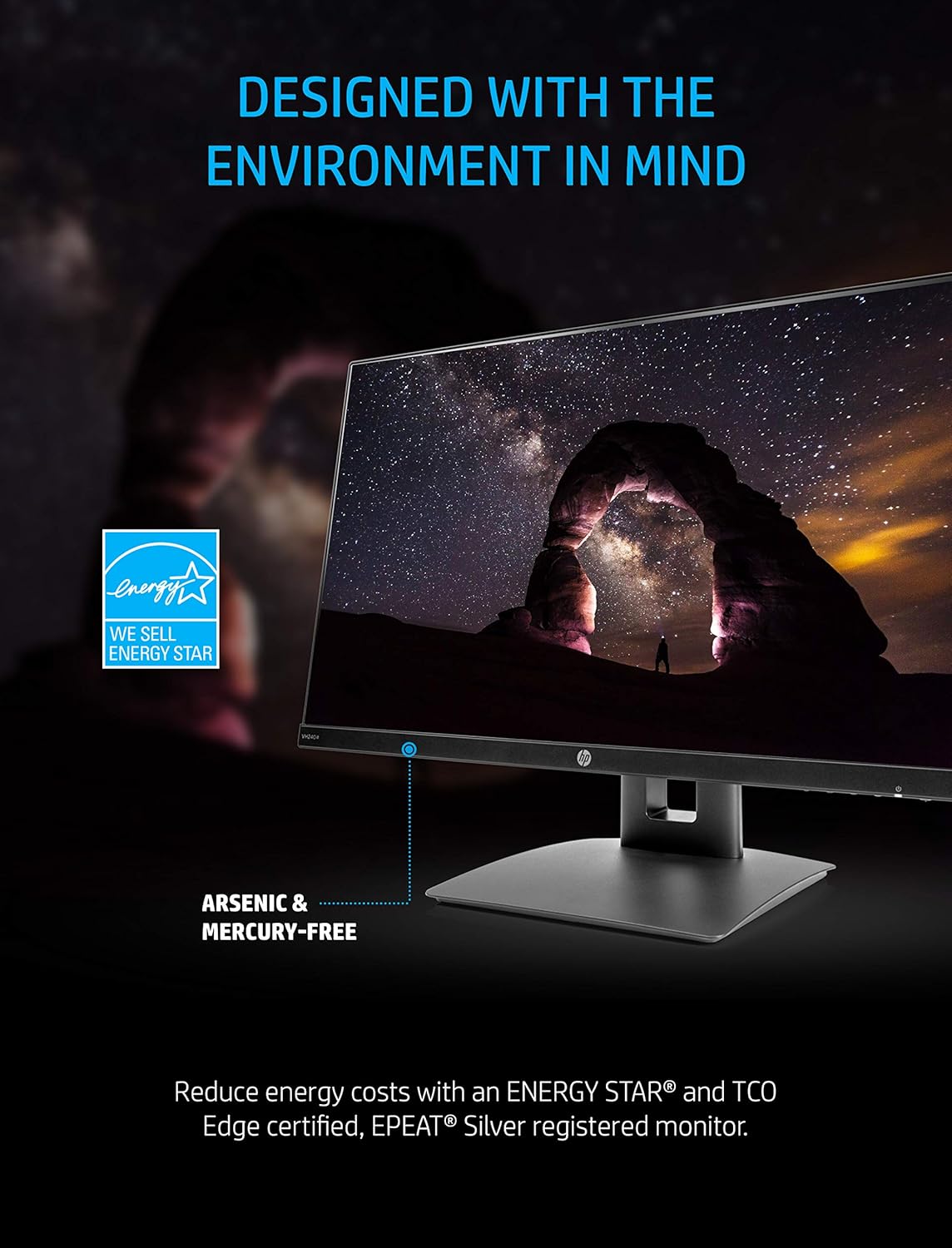 23.8-Inch Full HD 1080p IPS LED Monitor with Built-In Speakers and VESA Mounting, Black I181695