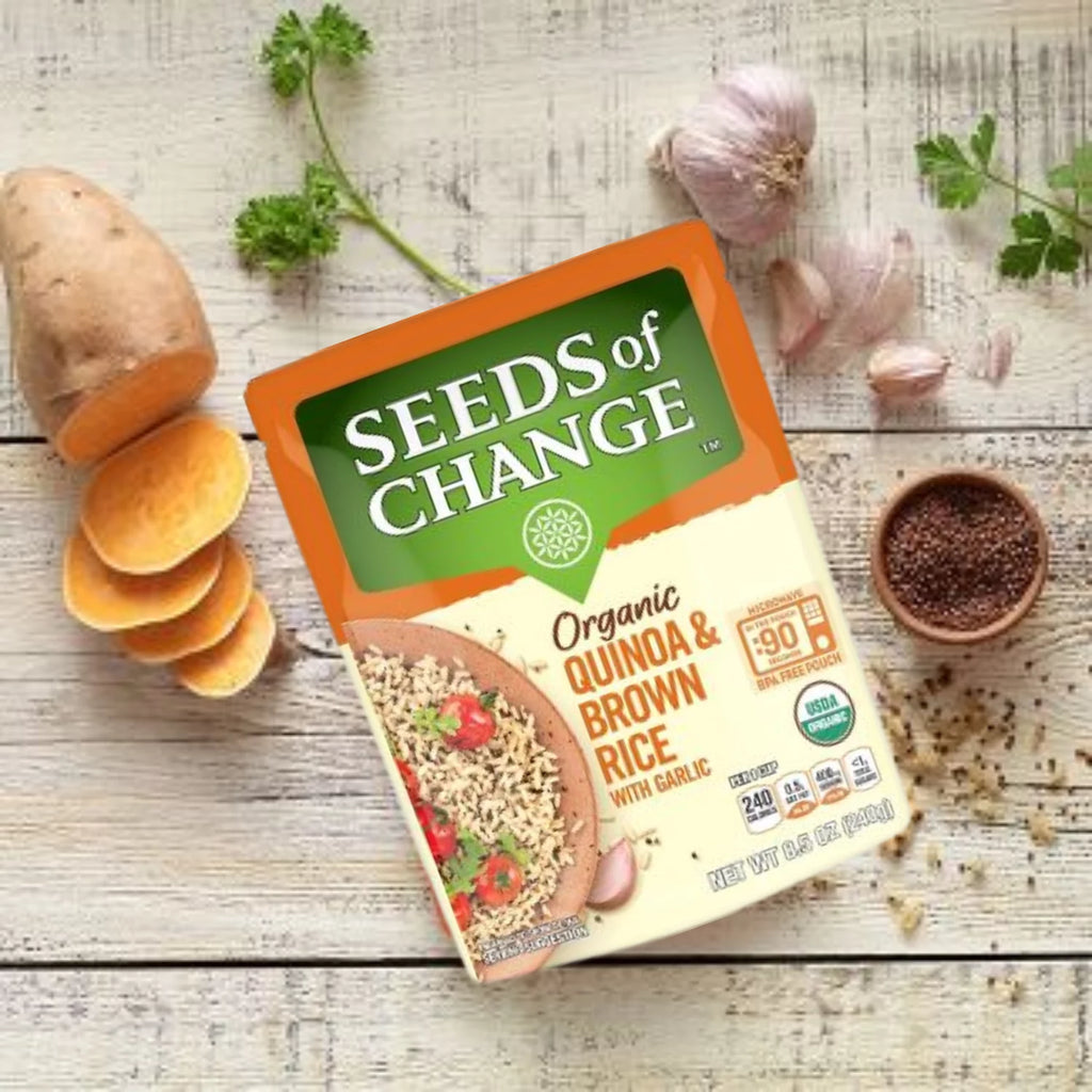 Organic Quinoa & Brown Rice with Garlic Mix, 8.5oz x 6 Packs H29647