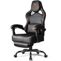 Big and Tall Gaming Chair with Footrest, Ergonomic Computer Chair (Black+Red) Y12139