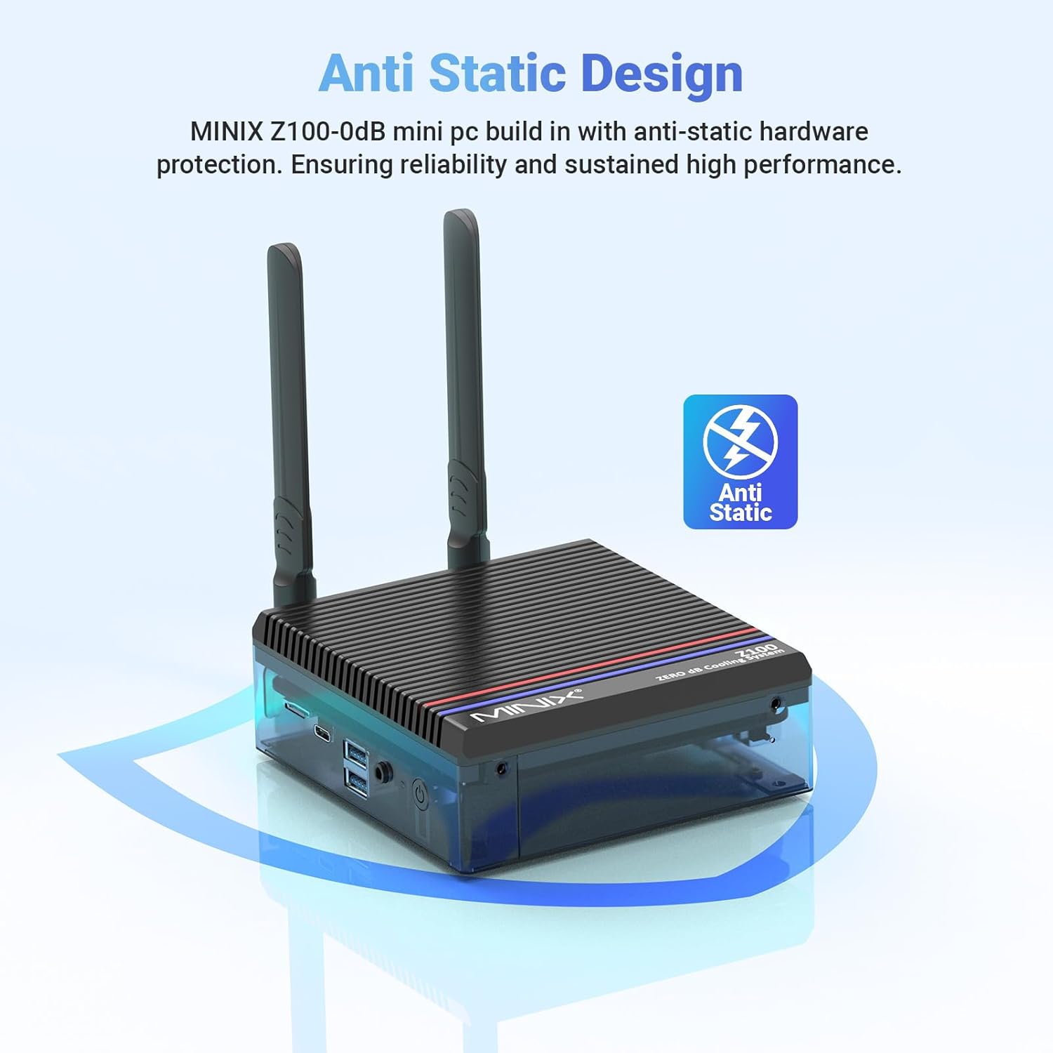 Fanless Mini PC, Intel 12th Gen N100, 16GB DDR4, 512GB SSD, Windows 11 Pro F34435