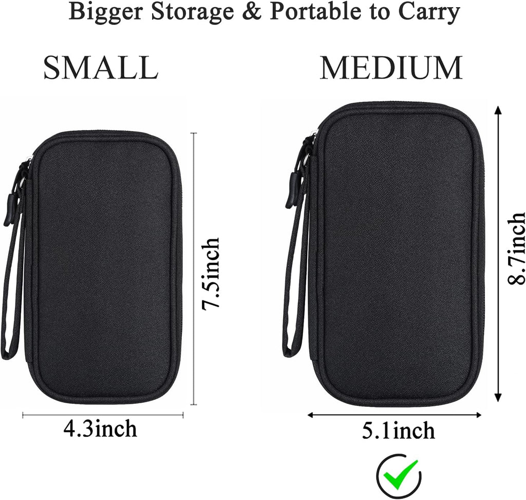 Compact Light Grey Travel Electronics Organizer Bag D46030