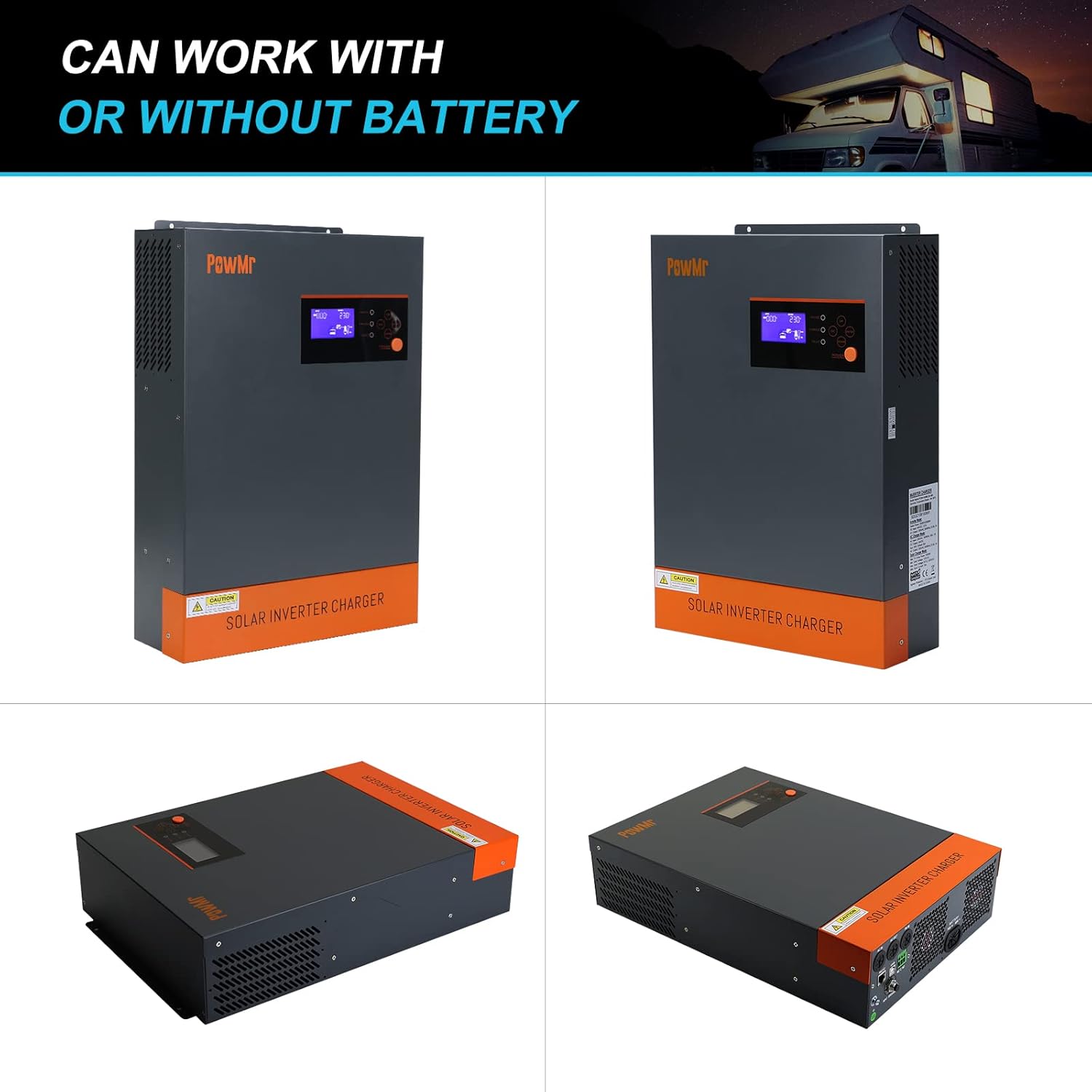 5500W Solar Hybrid Inverter with 80A MPPT Charge Controller 48V DC to 220/230V AC Pure Sine Wave Inverter J849485