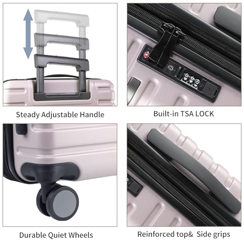 Light Purple 20-Inch Hardside Expandable Carry On Luggage X928667