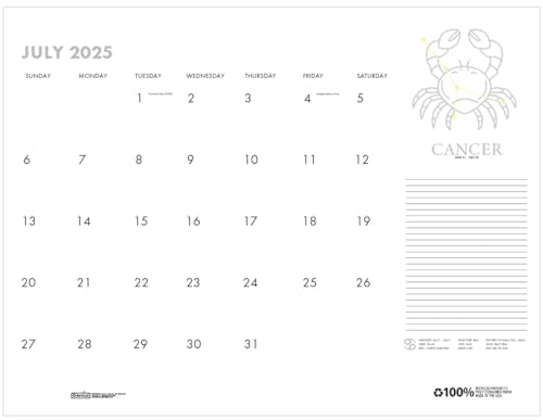 18.5 x 13 Inches Monthly Desk Pad Calendar Q198