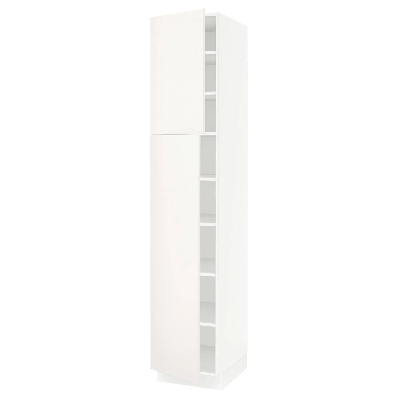 White High Cabinet with shelves, 2 Doors, 18x24x90 H2439
