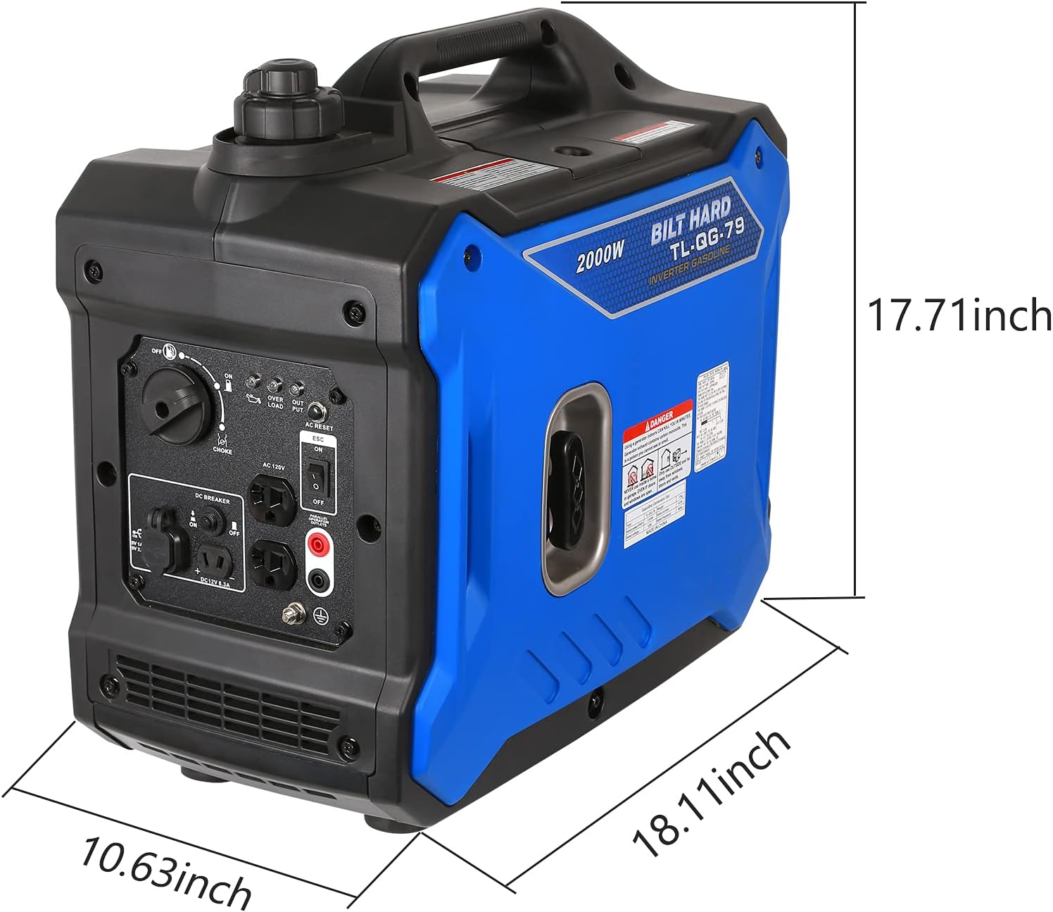 Portable Inverter Generator 2000 Watt Gas Powered C2703