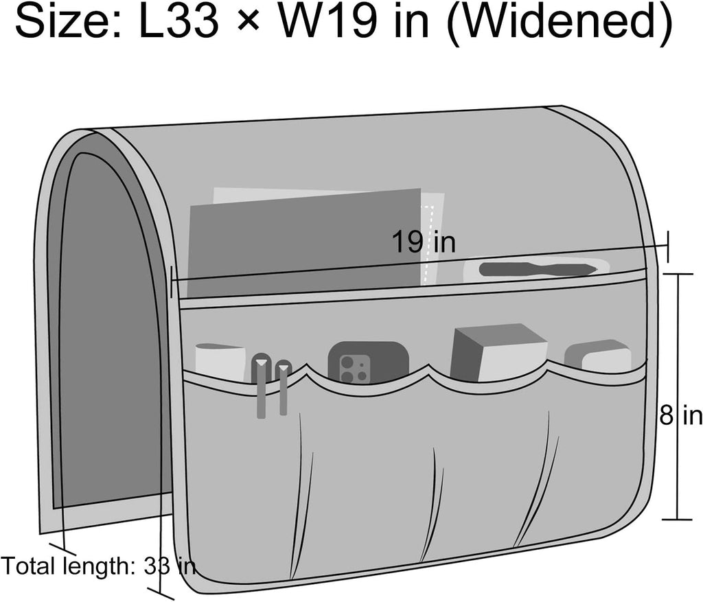 Sofa Armrest Organizer with 6 Pockets F746