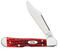 Pocket Worn 3.63" Blade Red Bone Handle Mini Copperlock Knife H908