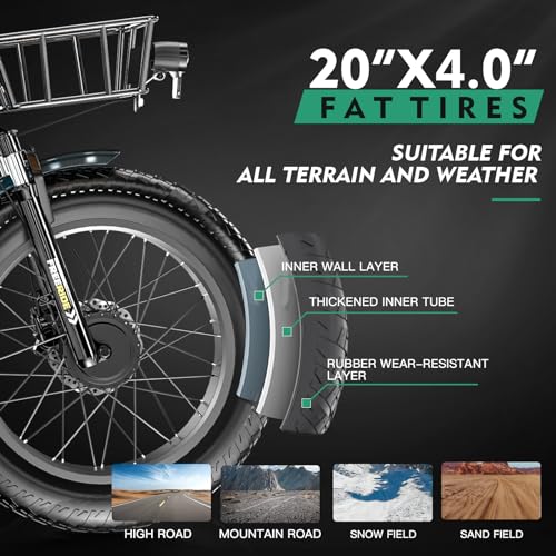 20" x 4" Fat Tire Electric Tricycle with Removable Battery Q6371