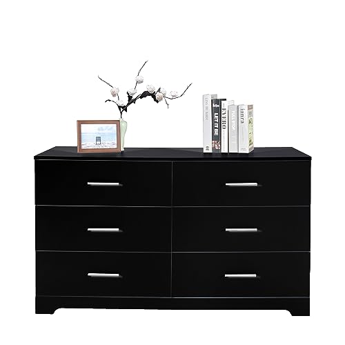 Black 8 Drawer Wood Dresser W121