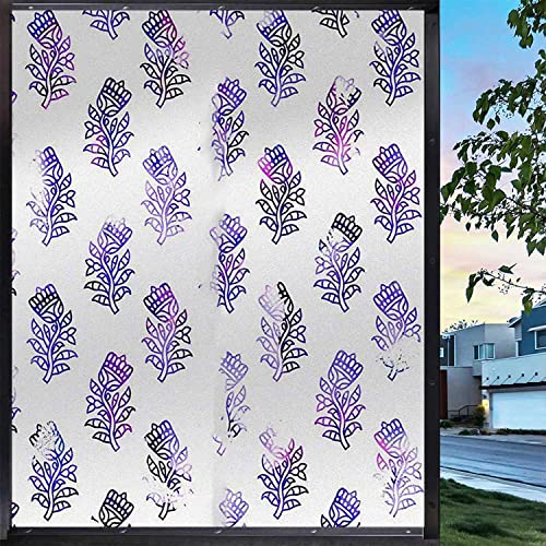 Boho Blue PVC Frosted Window Film, 23.6 in x 78.7 in C9828