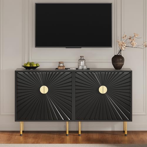 White Accent Storage Cabinet with Gold Handle Set 2 N312624