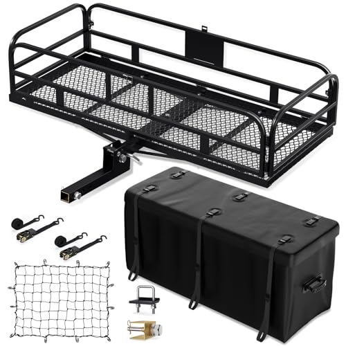 Folding 500 LBS Cargo Carrier Basket 60" x 24" x 14" for 2" Receiver D682