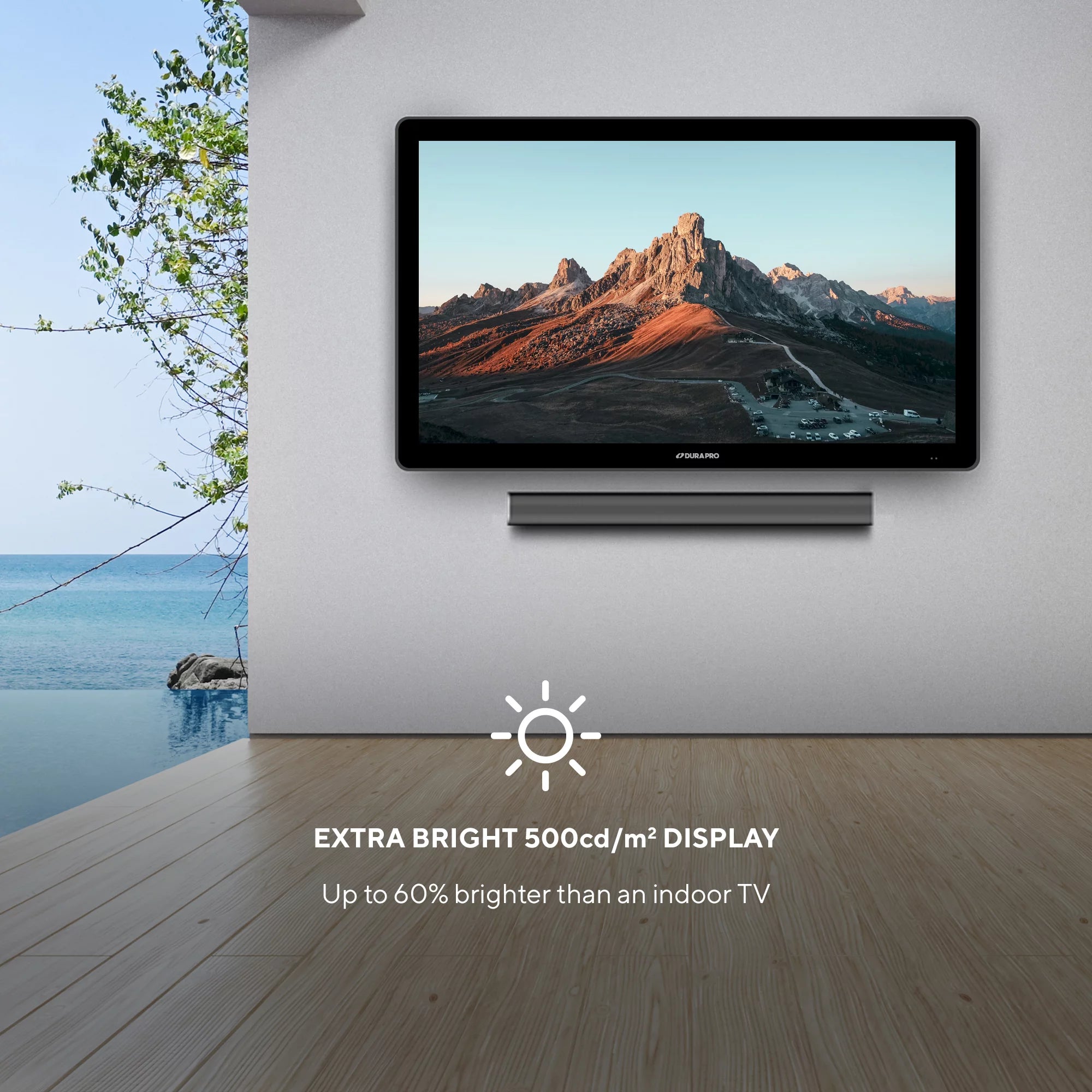 43" Outdoor Partial Shade 4K UHD LED TV with Waterproof Remote V81434