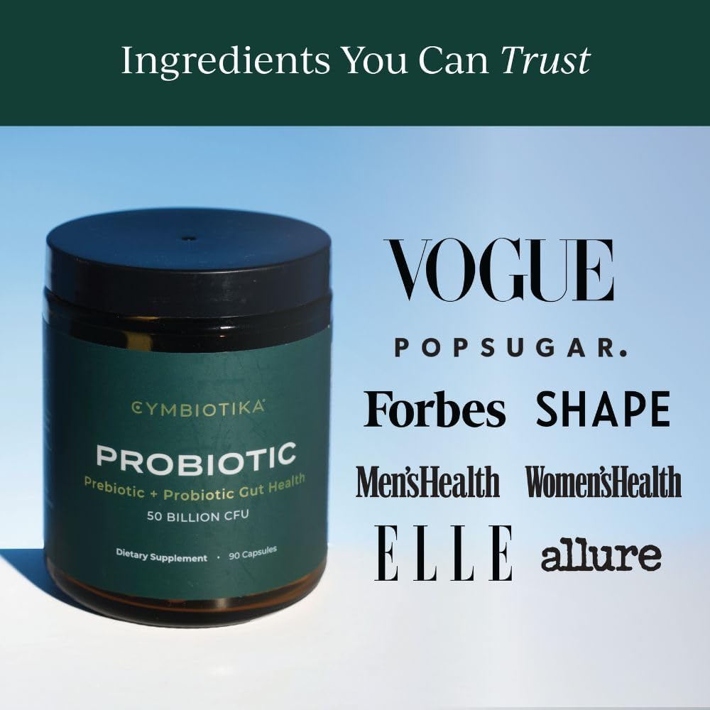 Probiotic Prebiotic Supplement, 50 Billion CFU, 90 Capsules M933708