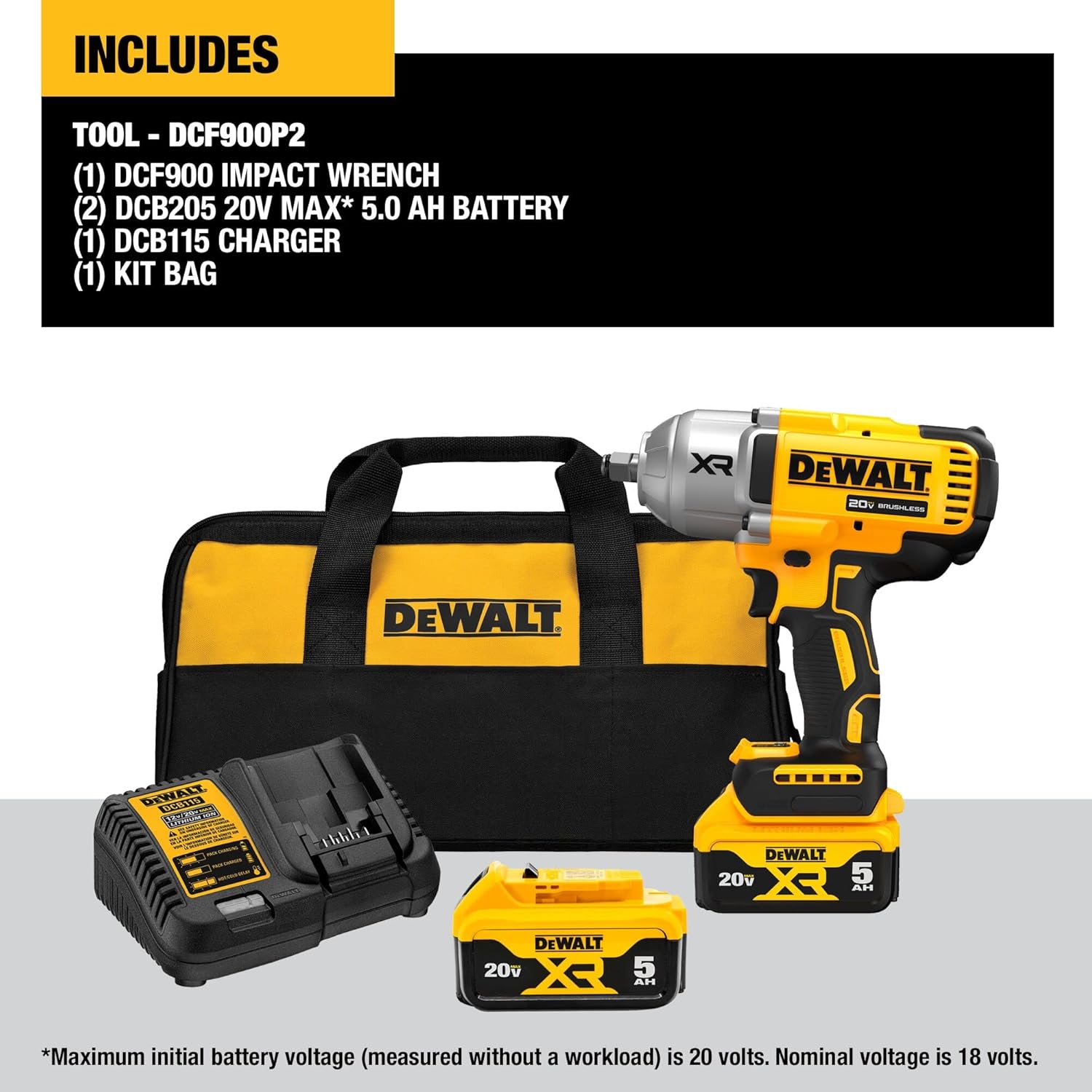 20V MAX 1/2 in. High Torque Impact Wrench with Hog Ring Anvil Kit O53791