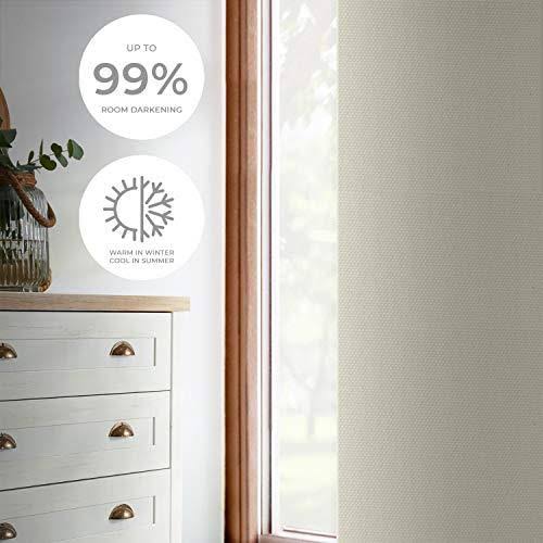 Blackout Adjustable Sliding Panel Track Blind, Up to 86 inchw x 96 inchh, Ivory F888