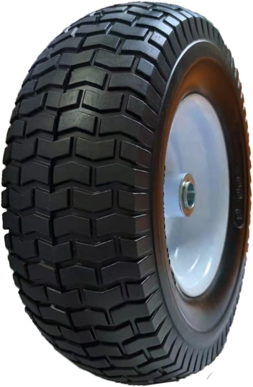 13x5.00-6 Flat Free Lawn Mower Tire and Wheel with 3/4 & 5/8 Bearing, 3” Hub N6064